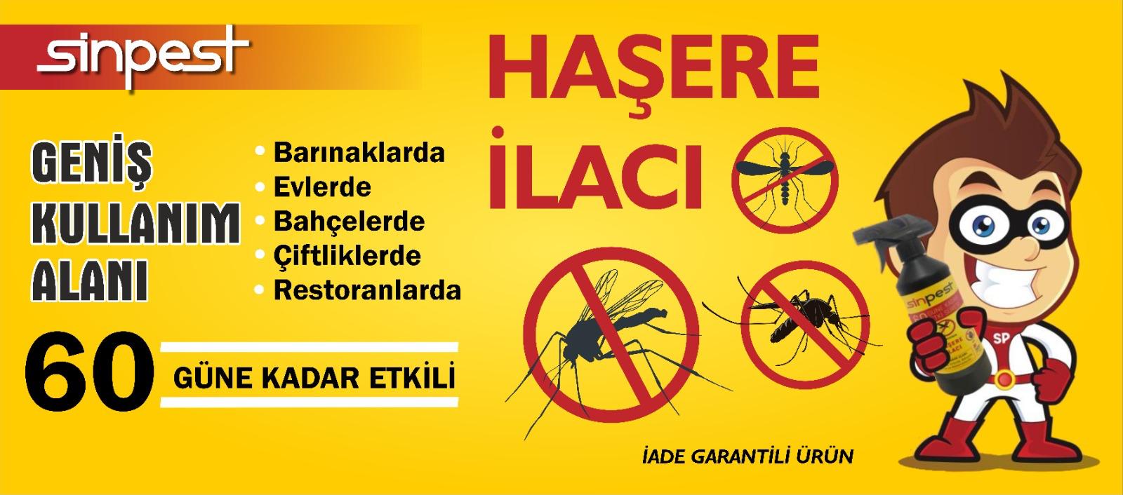 Haşerelere karşı 60 güne kadar etkili Sinpest ürünü